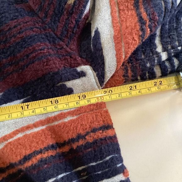Lucky Brand Open Front Cardigan Sweater Sz M Aztec Southwestern Fringe - Picture 8 of 9